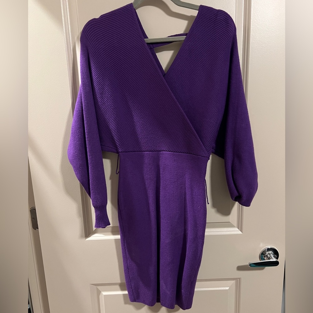 Forever 21 Deep Purple Long Sleeve Dress